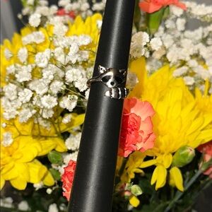 Silver Cat Wrap Ring